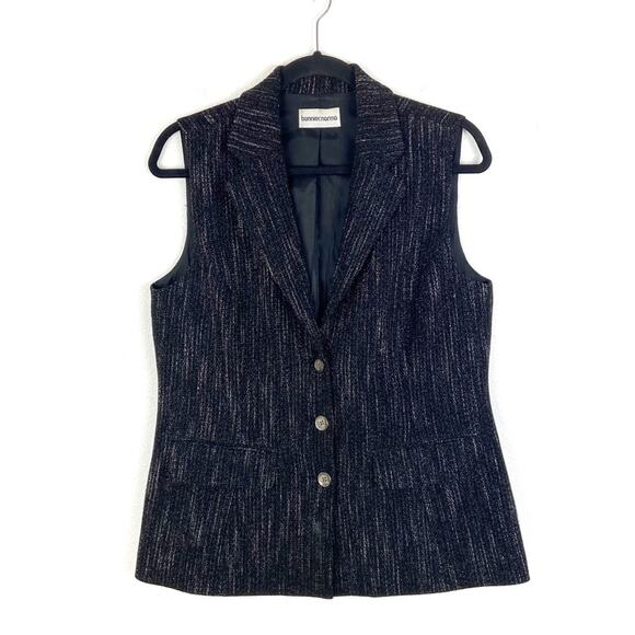 Vintage Jackets & Blazers - Bonnie & Norma Vintage Vest Waistcoat Three Button Lined Academia Office